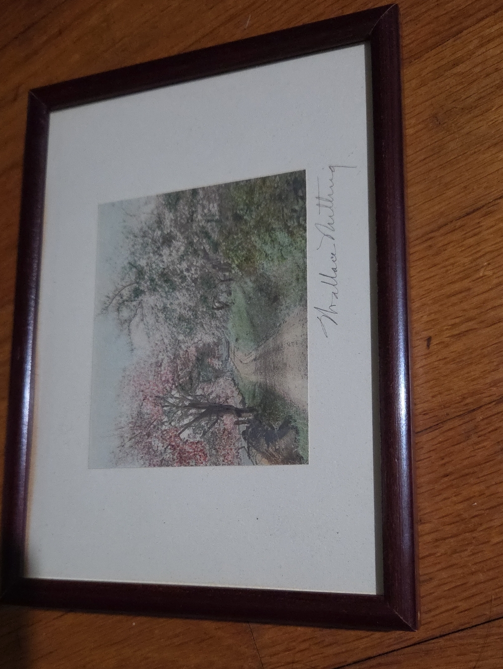 Framed 5x7 VINTAGE WALLACE NUTTING  signed Print